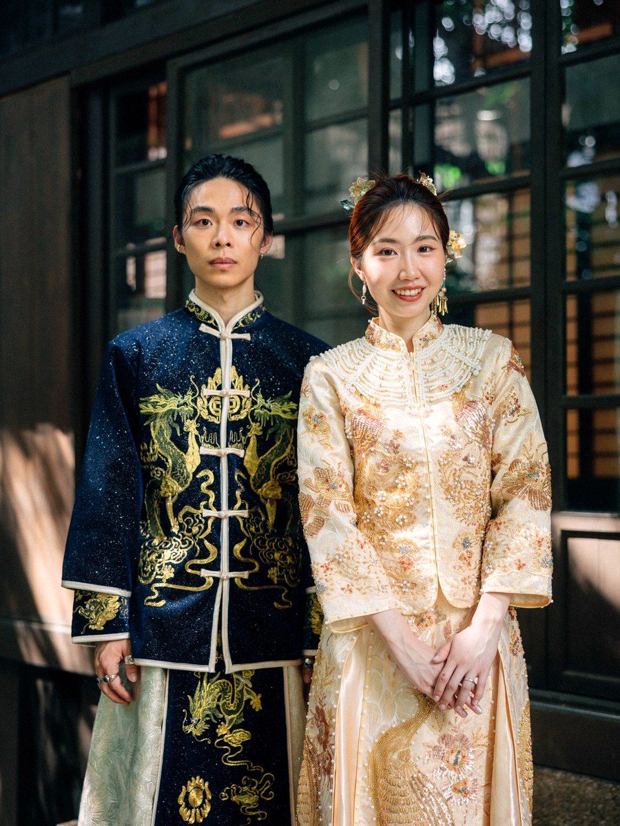 珠繡香檳秀禾服
