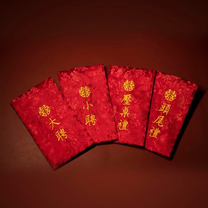 刺繡布質紅包袋 4 入